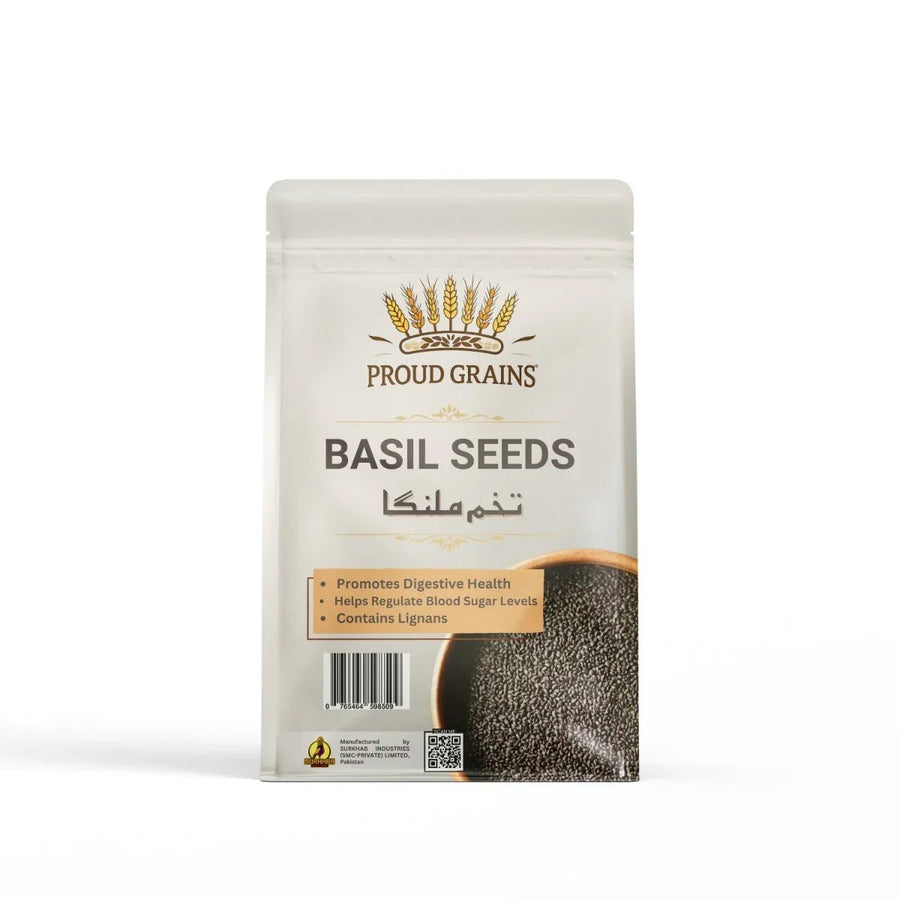 Proud Grains Basil Seeds 200g — Sabja / Tukmaria (Tukhm - e - Malanga) - Proud Grains