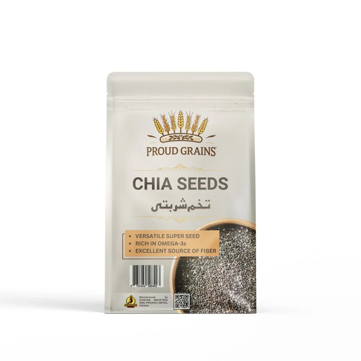 Proud Grains Chia Seeds 250g — Premium Superfood | Fibre - Rich & Plant Omega - 3 | Buy Chia Seeds in Pakistan - Proud Grains