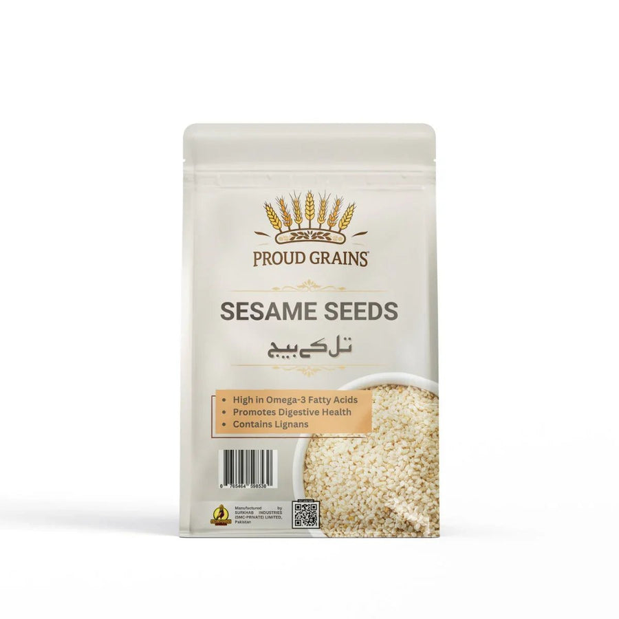 Proud Grains White Sesame Seeds (Til) 150g | Pure & Fresh | Buy Sesame Seeds Pakistan
